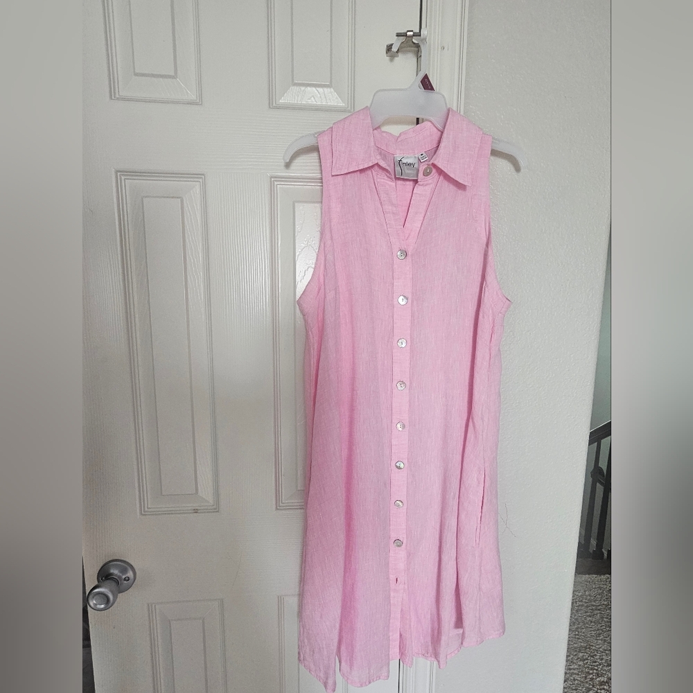 Finley Light Pink Sleeveless Dress Sz M
